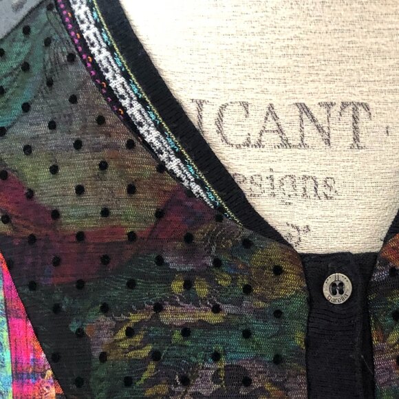 Unique French Design J.J. Garella Elegant & Colourful Cardigan: Size S/M - Picture 16 of 16